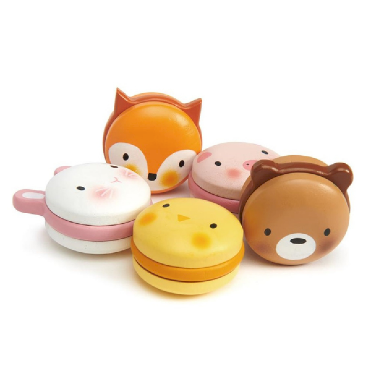 Macarons Animaux en bois