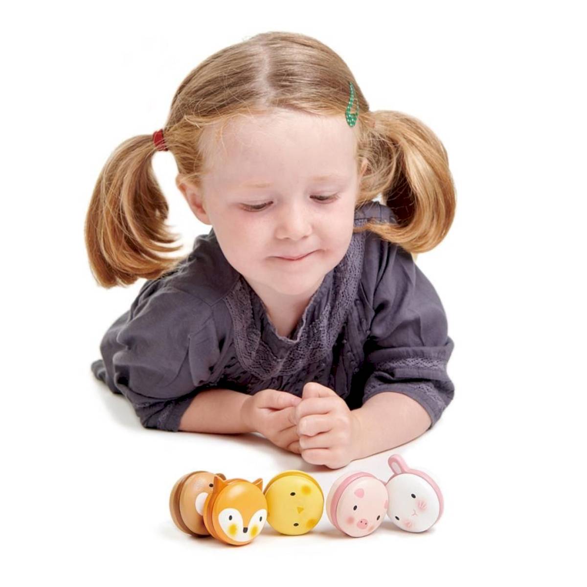Macarons Animaux en bois