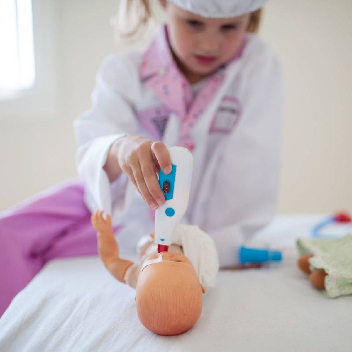 Déguisement de docteur rose 5-6 ans