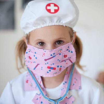 Déguisement de docteur rose 5-6 ans