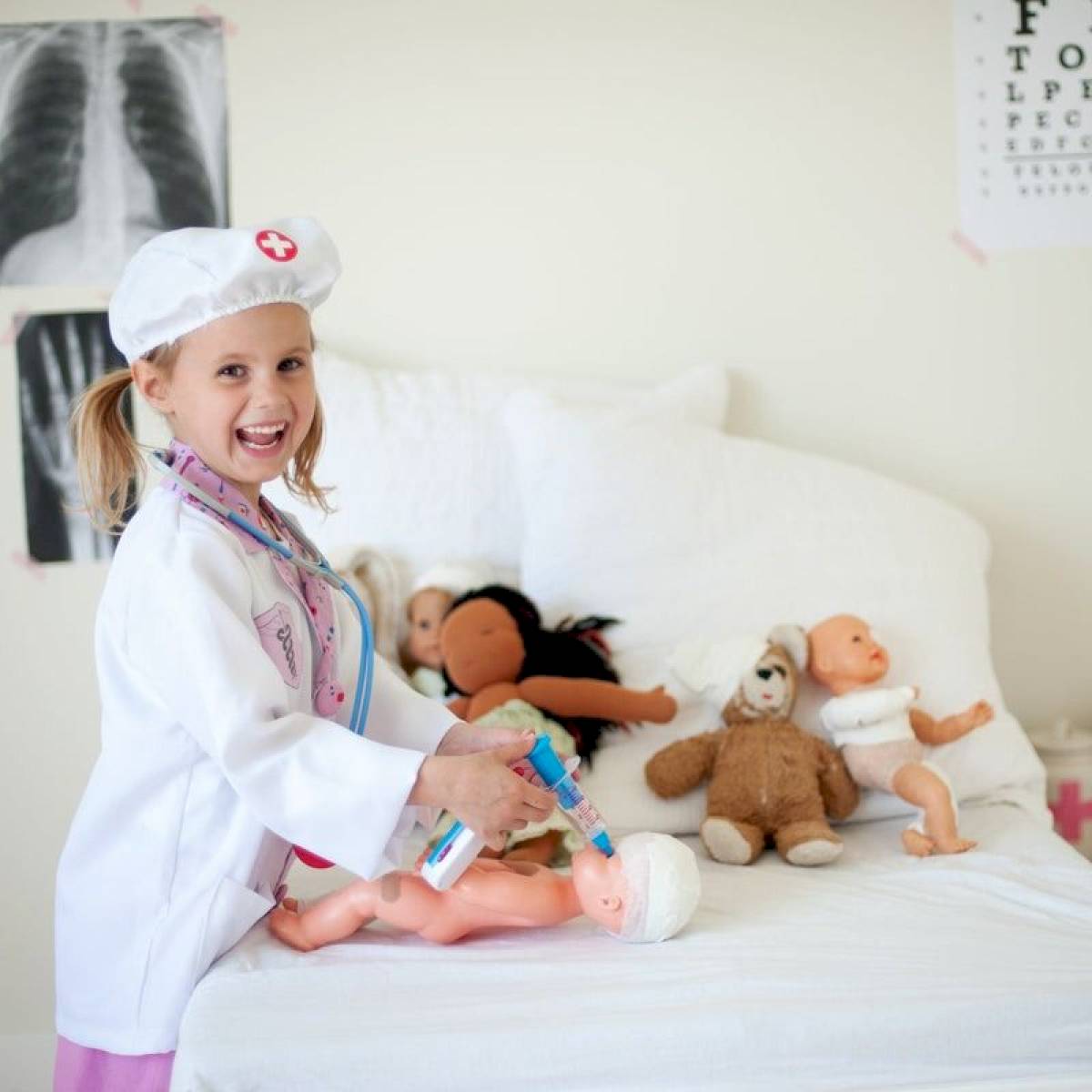 Déguisement de docteur rose 5-6 ans - Great Pretenders - Rêv - Rêve de Lutin