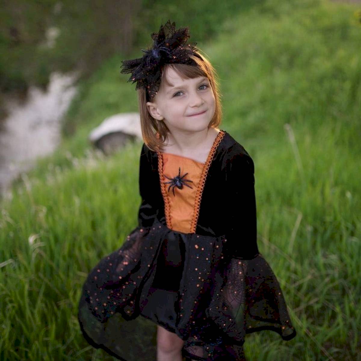 Déguisement de sorcière Sybille l'araignée 7-8 ans - Rêve de Lutin