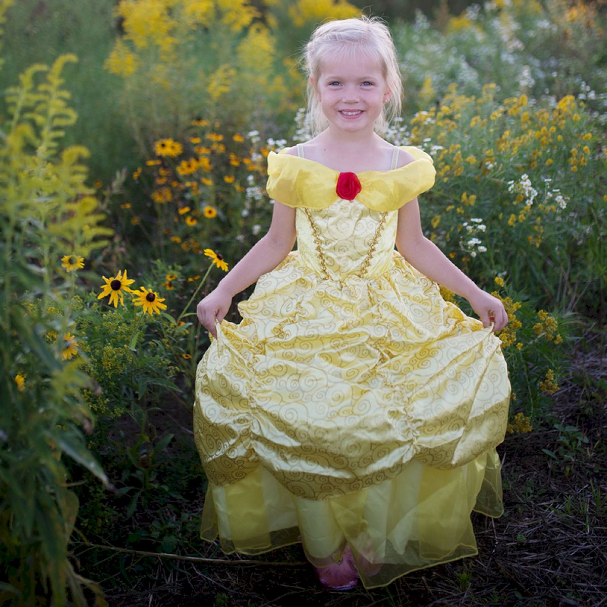Déguisement princesse LED jaune 5-6ans - 5 ans