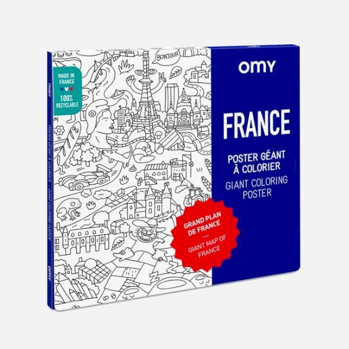 Poster géant à colorier France