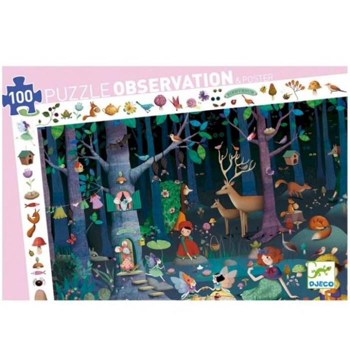Puzzle d'observation 100 pièces - La forêt enchantée