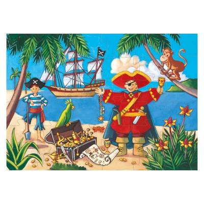 Puzzle 36 pièces Le pirate et son trésor