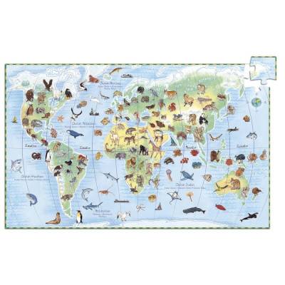 Puzzle 100 pièces et son livre - Animaux du monde