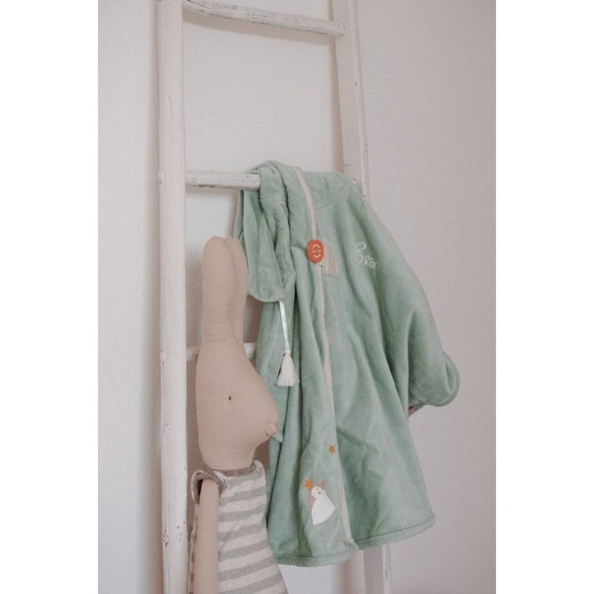 Cape de bain Pingouin vert personnalisée
