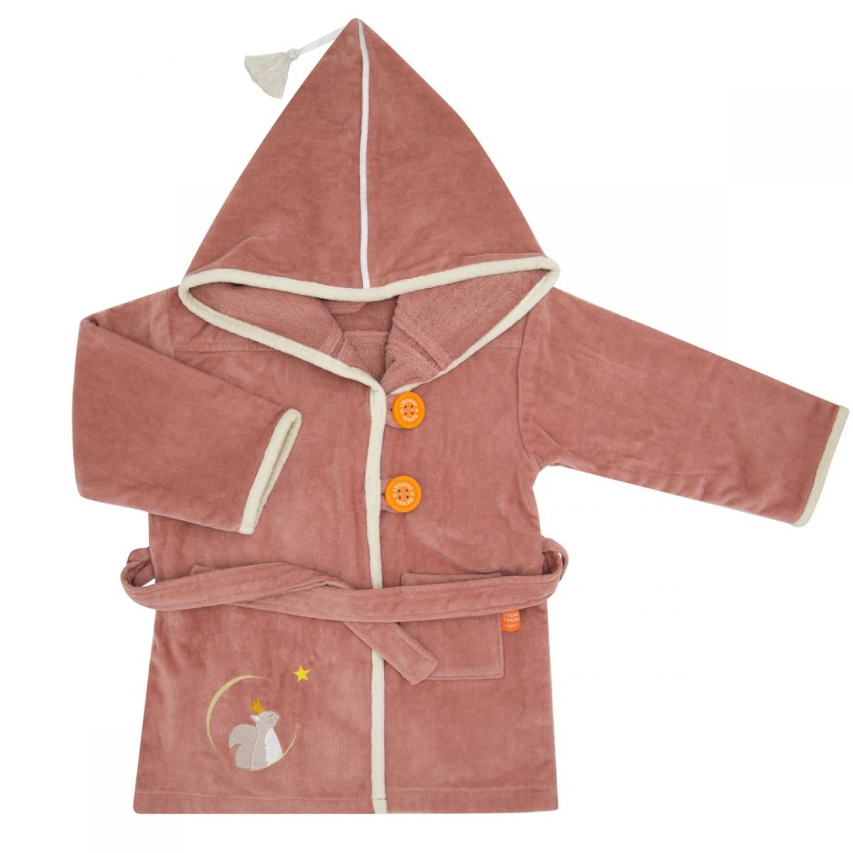 Peignoir écureuil marsala 2-4 ans