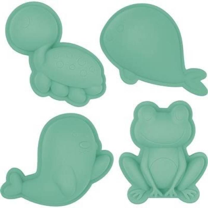 Set de 4 moules de plage menthe
