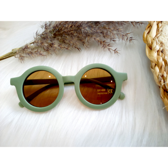 Lunettes de soleil enfant retro vert