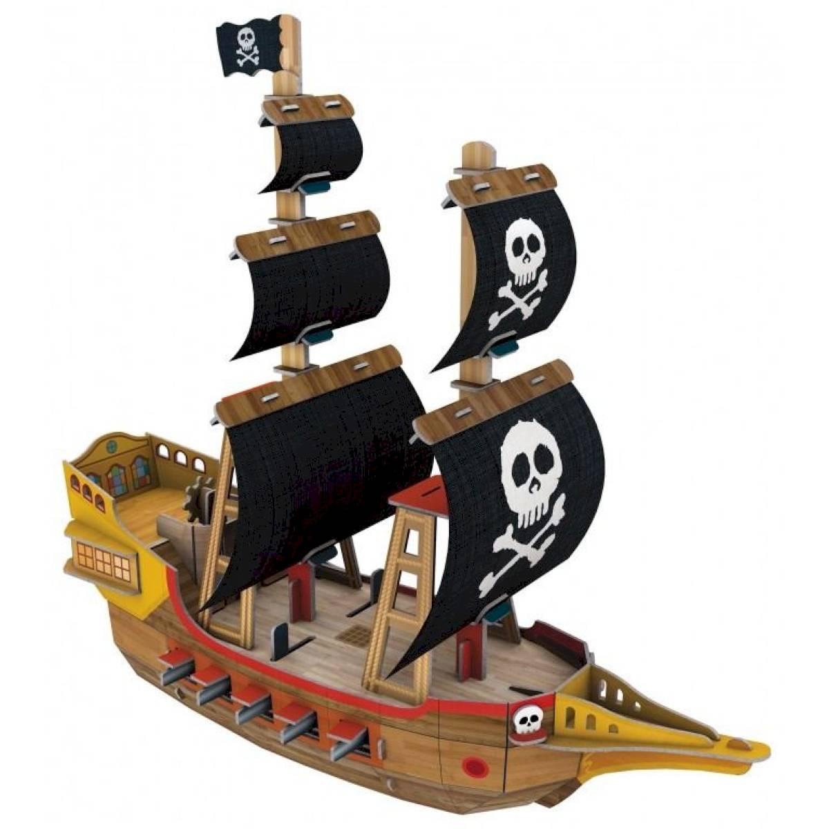 Livre et maquette Le bateau des pirates 3D