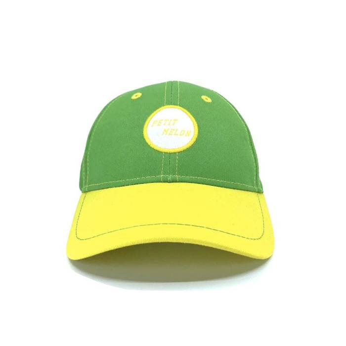 Casquette enfant Petit Melon bicolore vert et jaune