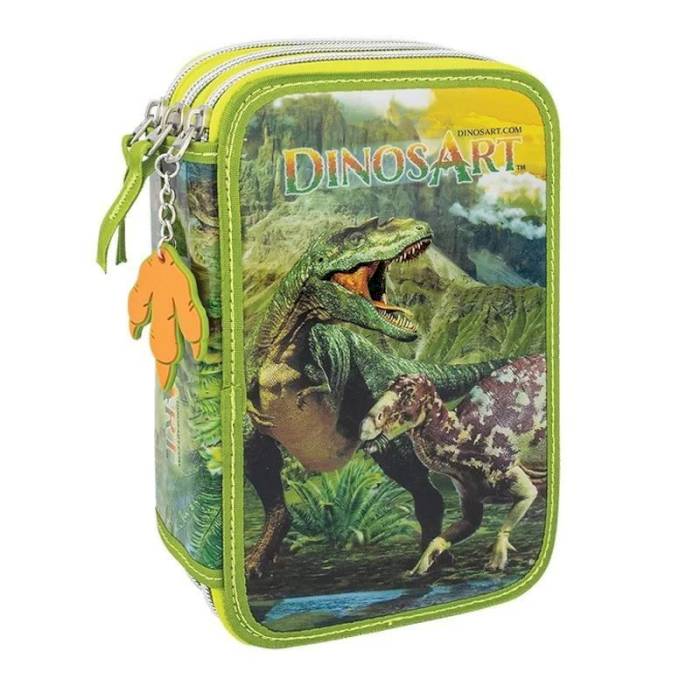 Trousse à crayons 3 compartiments DinosArt