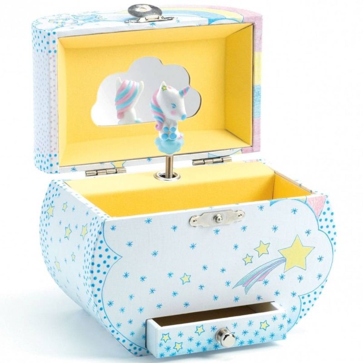 Boîte à bijoux musicale rêve des Licornes