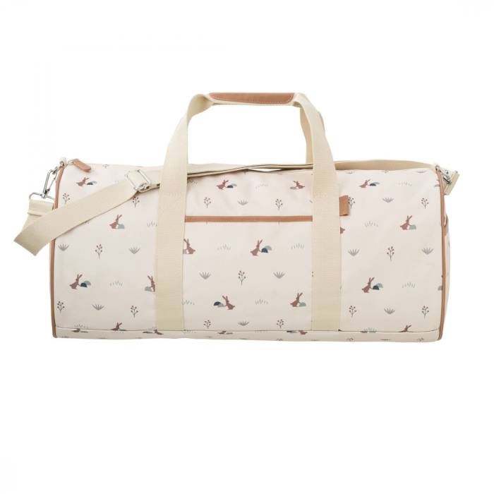 Grand sac week-end lapin beige