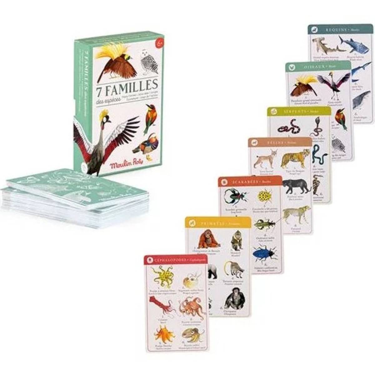 Jeu de 7 familles des espèces
