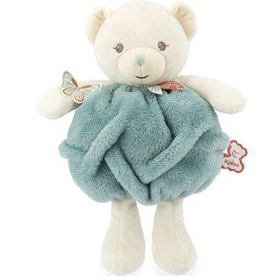 Peluche ours vert plume boule d'amour