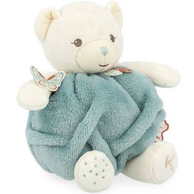 Peluche ours vert plume boule d'amour