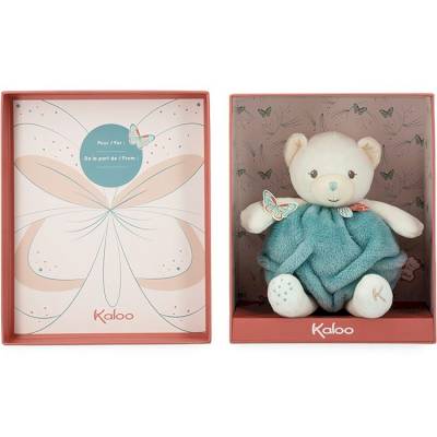 Peluche ours vert plume boule d'amour