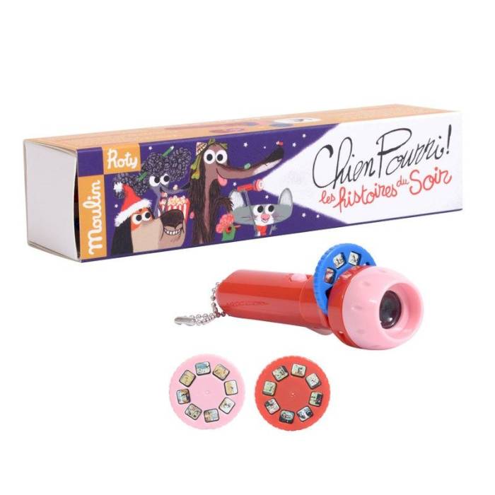 Lampe à Histoires Chien Pourri boîte rouge