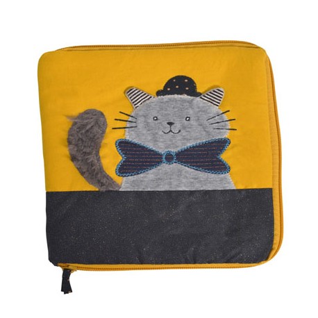 Protège carnet de santé chat gris Les Moustaches