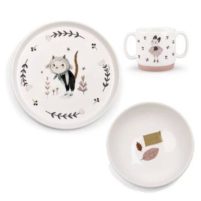 Set vaisselle porcelaine Après la Pluie