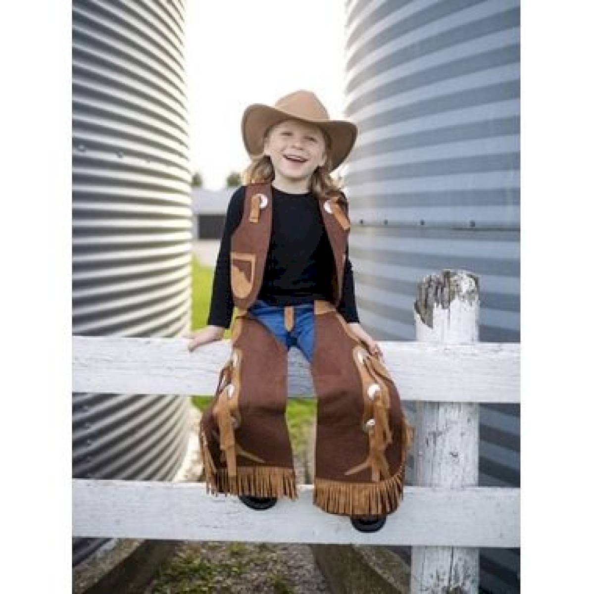 Déguisement Cowboy Enfant, gilet et chaps - déguiz-fêtes
