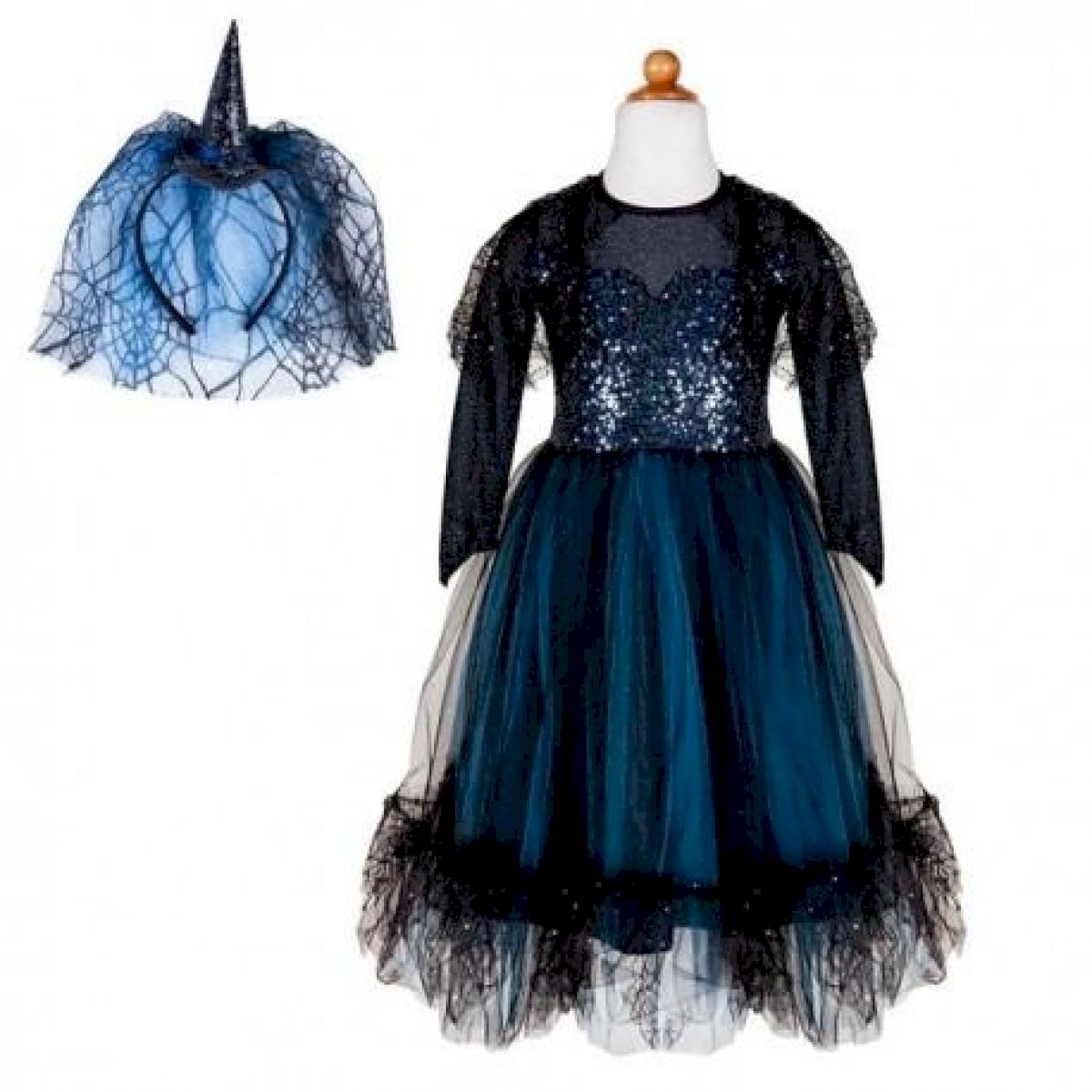 Luna la Sorcière de Minuit Robe et Coiffe 3-4 ans
