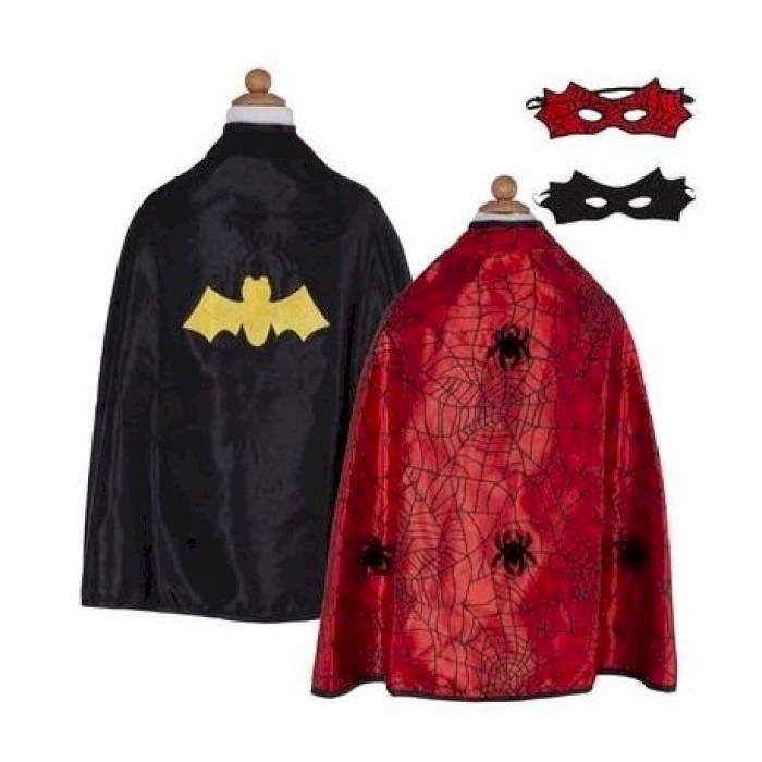 Cape réversible Spiderman/Batman 3-4 ans