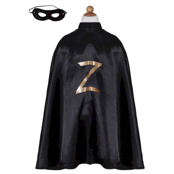 Cape et masque Zorro 5-6 ans