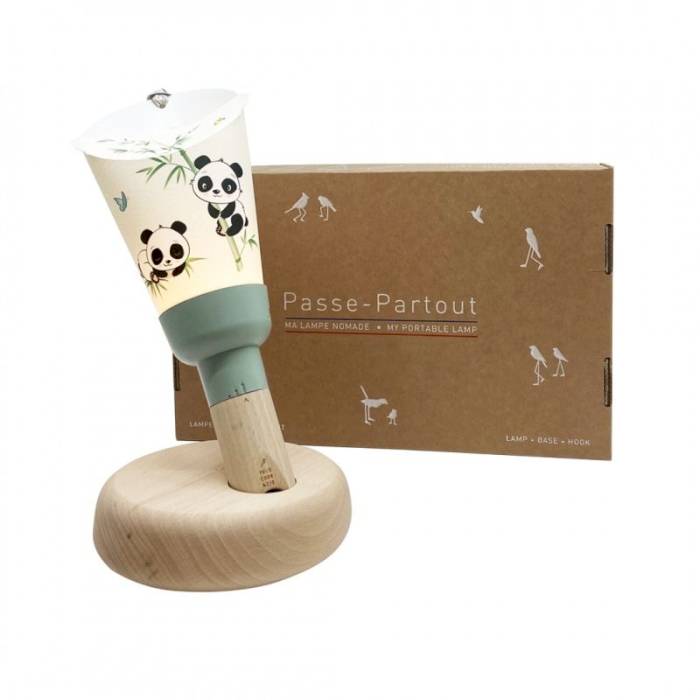 Coffret Lampe nomade 5 en 1 Pandi Panda vert sauge