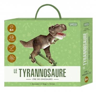 Livre et petite maquette Tyrannosaure 3D