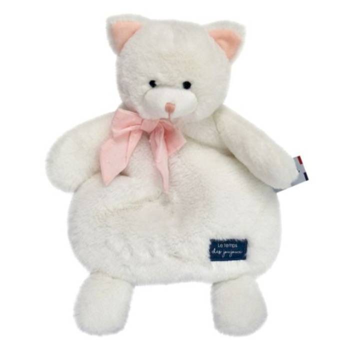 Bouillote peluche chat blanc