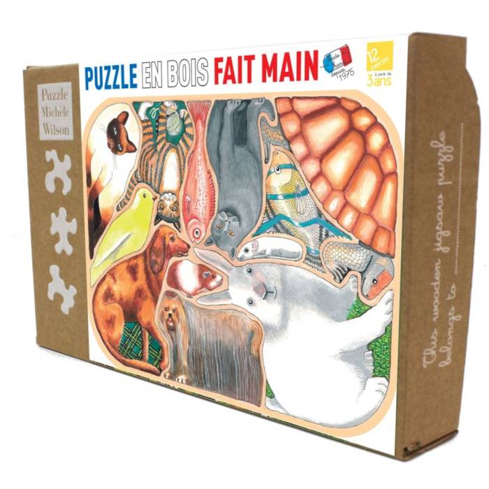 Puzzle 12 Pièces Animaux Familiers en Folie