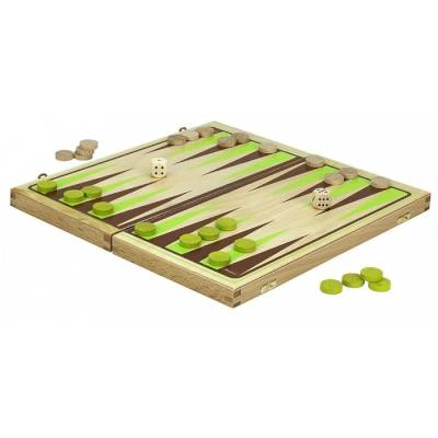 Jeu de Backammon - Coffret pliant en bois