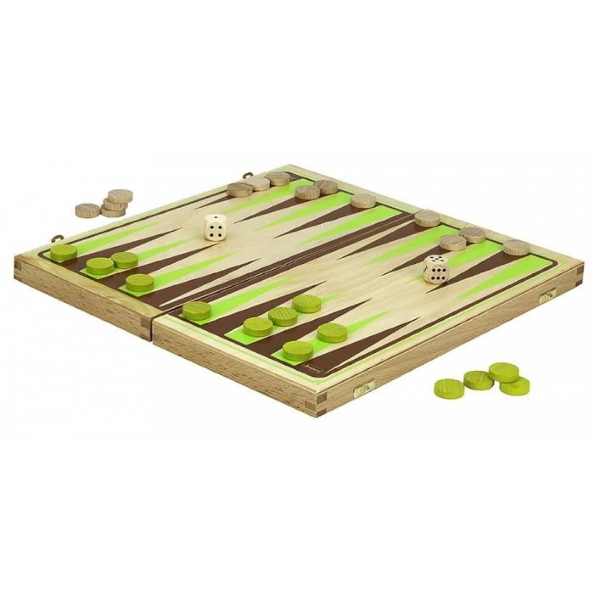 Jeu de Backammon - Coffret pliant en bois