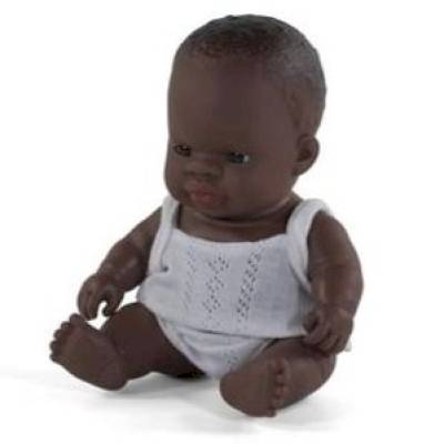 Poupée bébé garçon africain 21cm