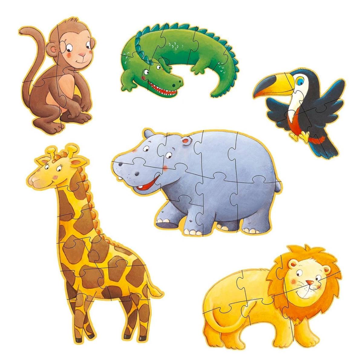 Puzzle évolutif Ouistiti et ses amis 4,6 et 9 pièces