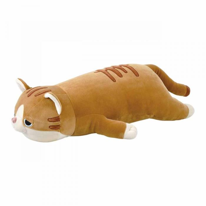 Coussin Peluche Chat brun Mugi 54cm - Nemu Nemu