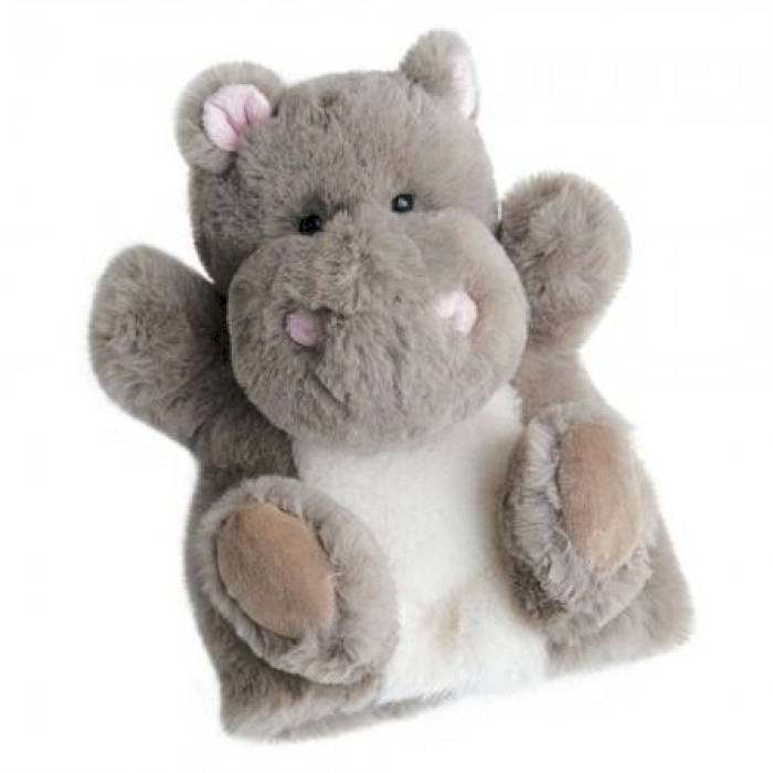 Marionnette à Main Hippopotame Gris taupe 25 cm