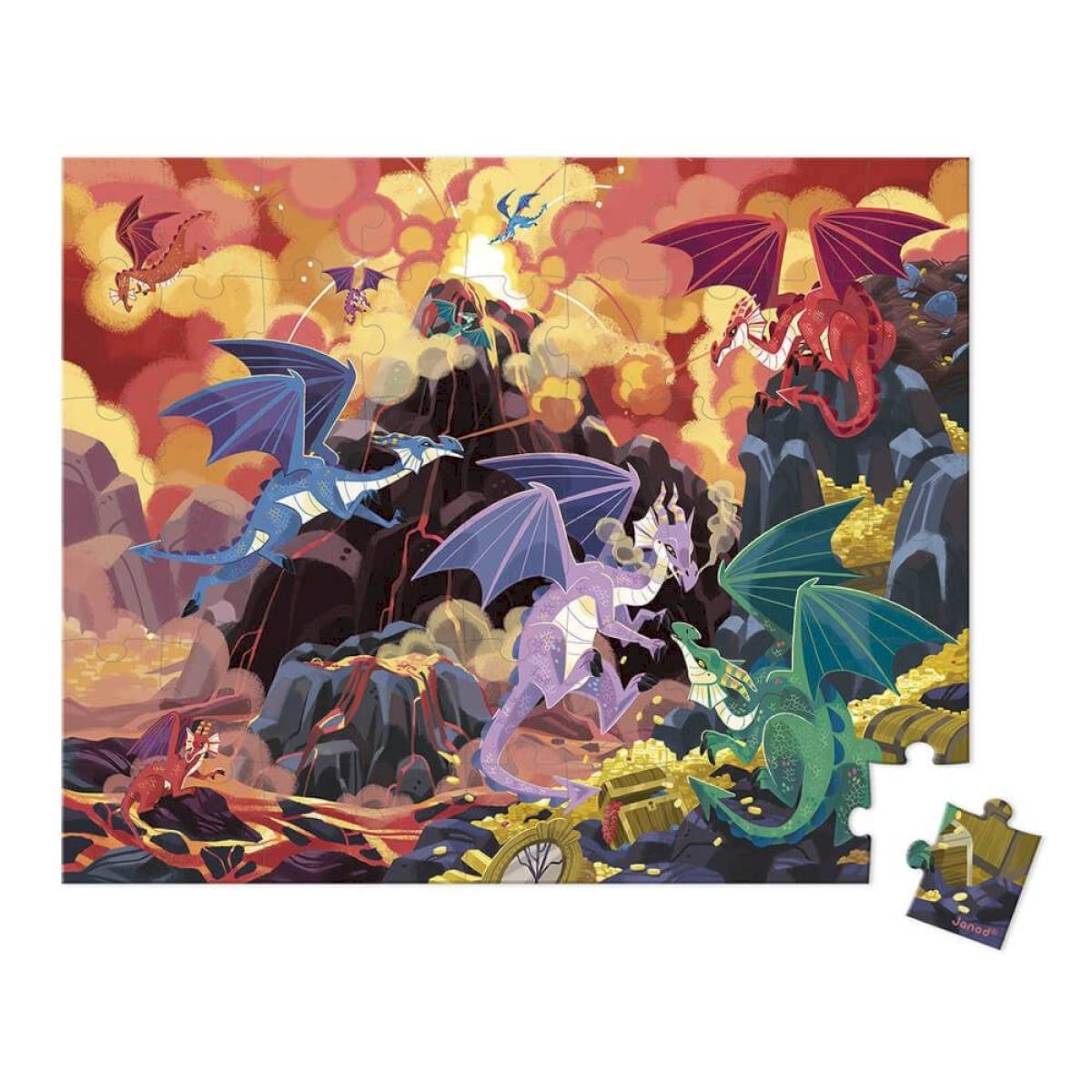 Puzzle 54 pièces Terre des Dragons - Janod