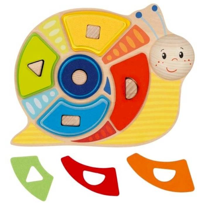 Jeu assortir les formes et les couleurs Escargot