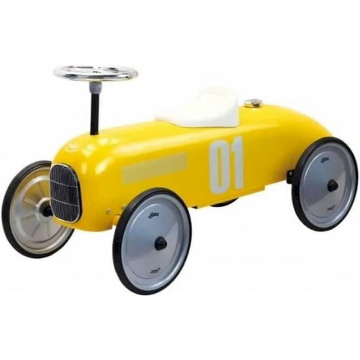 Voiture porteur vintage jaune