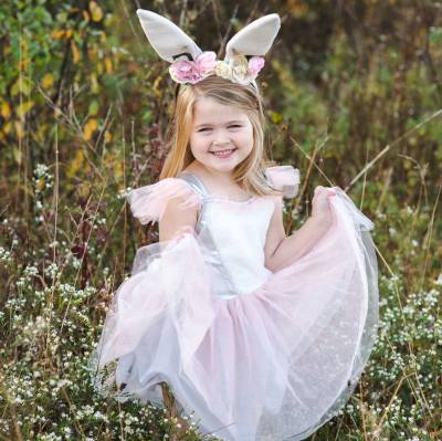 Robe de Lapin avec Coiffe 5-6 ans