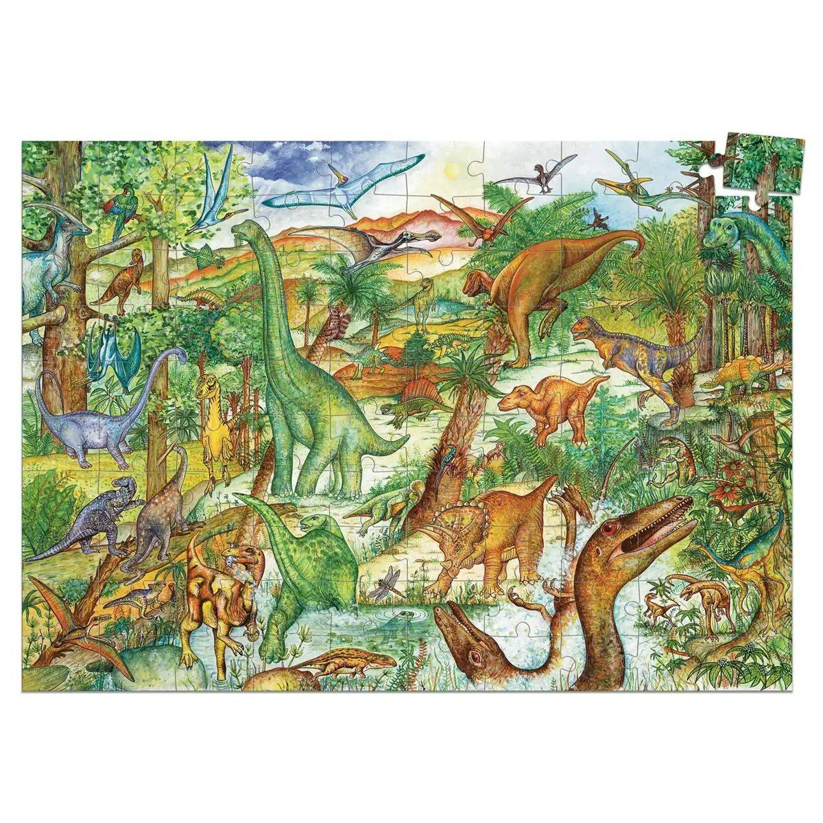 Puzzle d'observation Dinosaures et livret