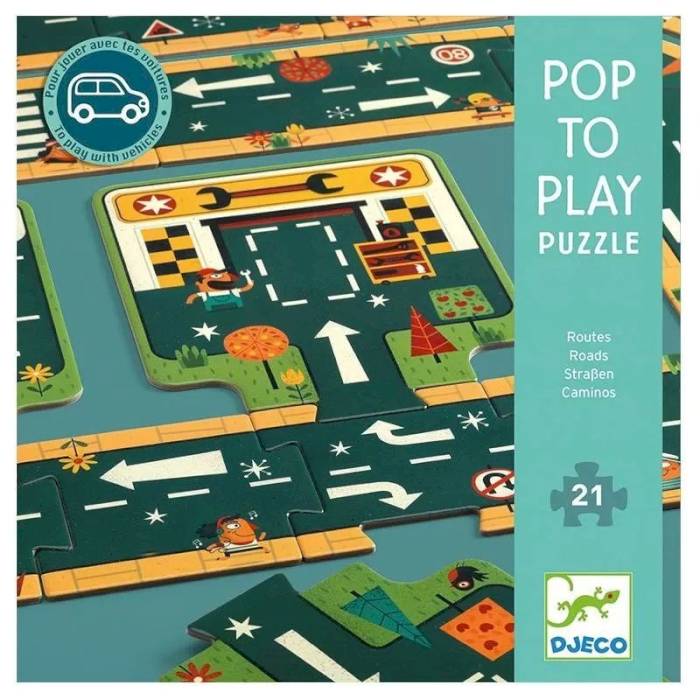Puzzle routes Pop to play 21 pièces