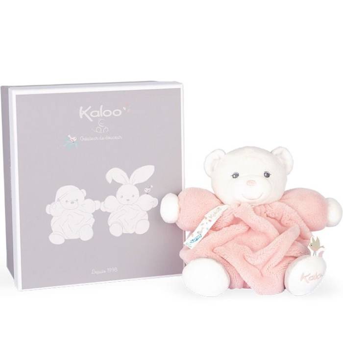 Peluche ourson Patapouf rose poudré 20 cm