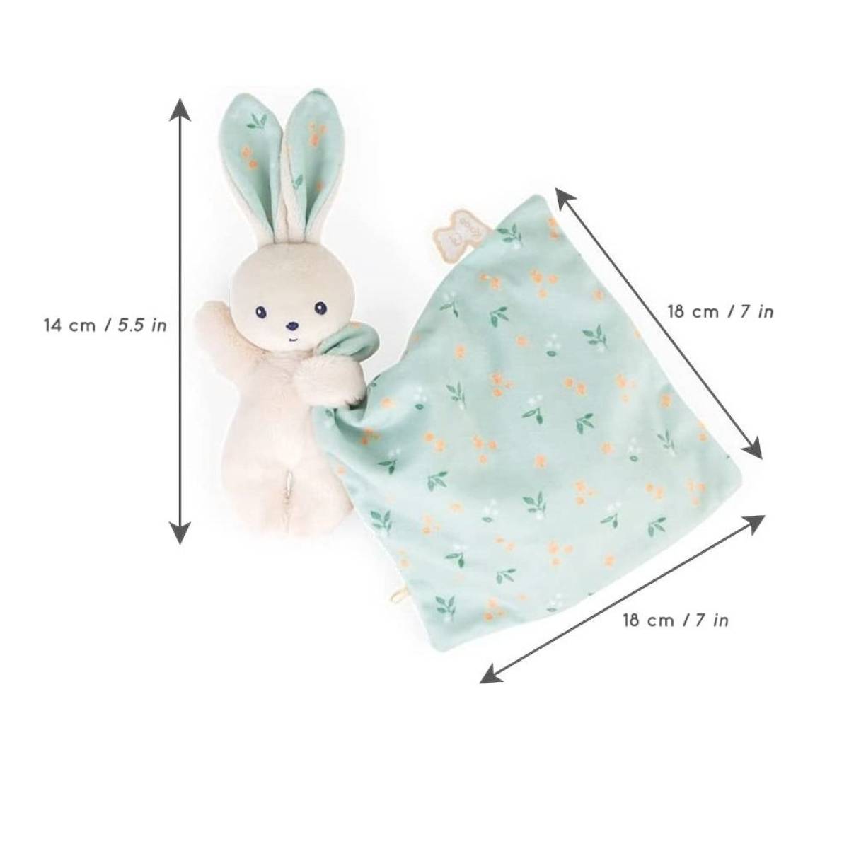 Doudou lapin Carré douceur Bouquet d'agrumes