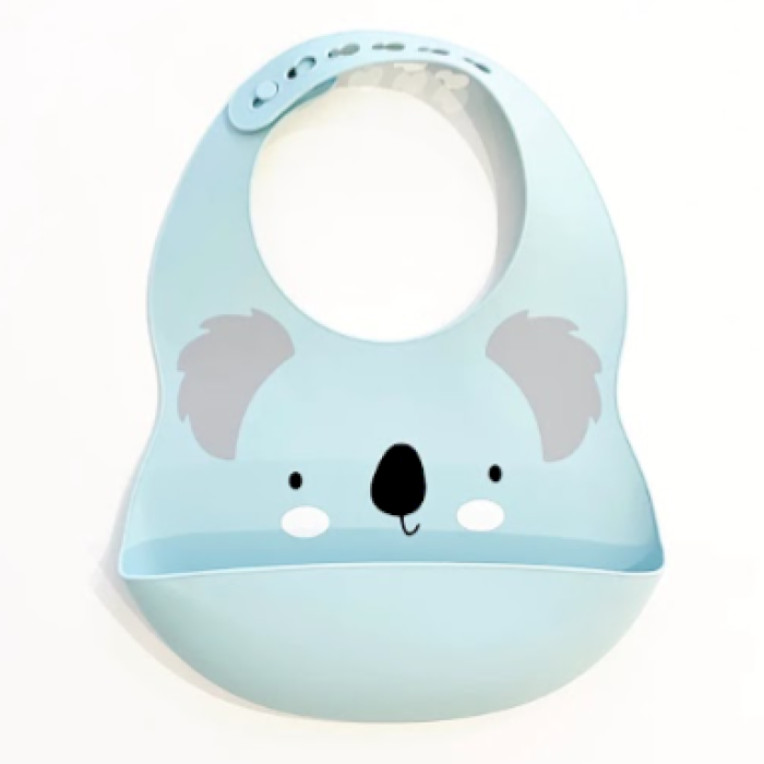 Bavoir en silicone Koala Bleu